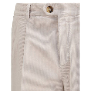 Brunello Cucinelli Gray Cotton Casual Pants