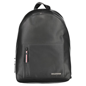Tommy Hilfiger Black Polyurethane Men's Backpack