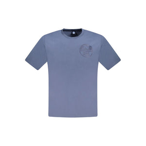 North Sails Blue Cotton Men T-Shirt
