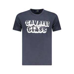 Cavalli Class Blue Cotton Men T-Shirt