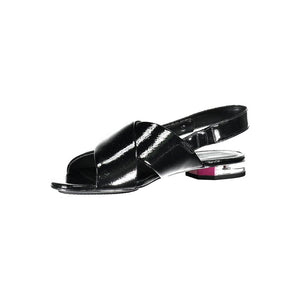 Calvin Klein Black Leather Women Sandal