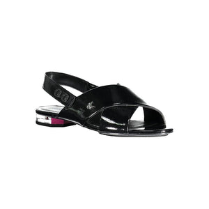 Calvin Klein Black Leather Women Sandal