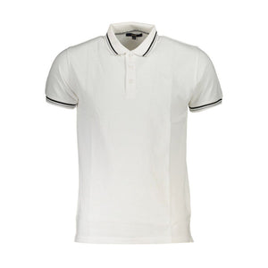Cavalli Class White Cotton Men Polo Shirt