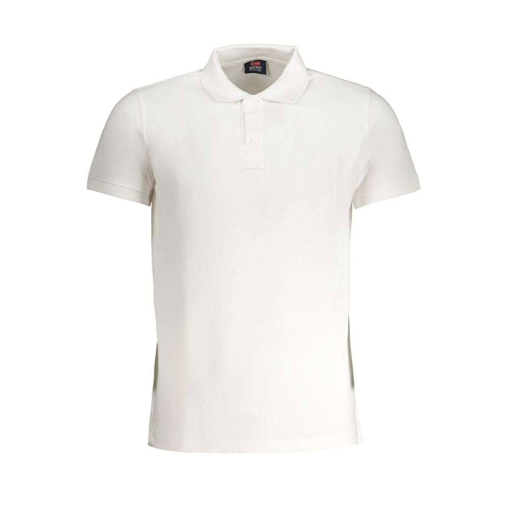 Norway 1963 White Cotton Men Polo Shirt