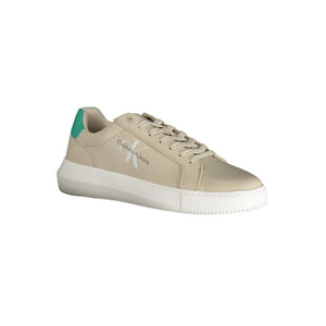 Calvin Klein Beige Leather Men's Sneaker