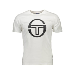 Sergio Tacchini White Cotton Men T-Shirt