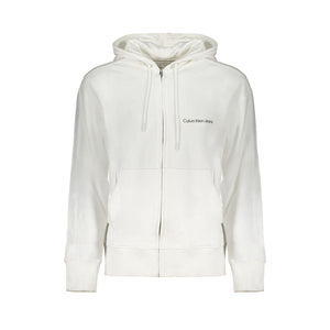 Calvin Klein White Cotton Men's Hooded Sweater