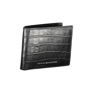 Tommy Hilfiger Black Leather Men Wallet