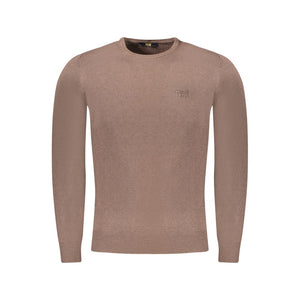 Cavalli Class Brown Viscose Men Sweater