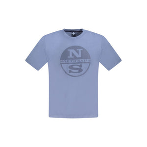 North Sails Blue Cotton Men T-Shirt