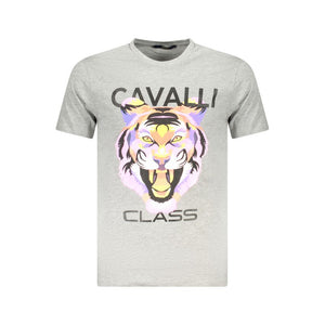 Cavalli Class Brown Cotton Men T-Shirt