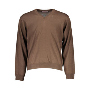 Romeo Gigli Brown Wool Men Sweater