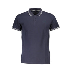 Cavalli Class Blue Cotton Men Polo Shirt