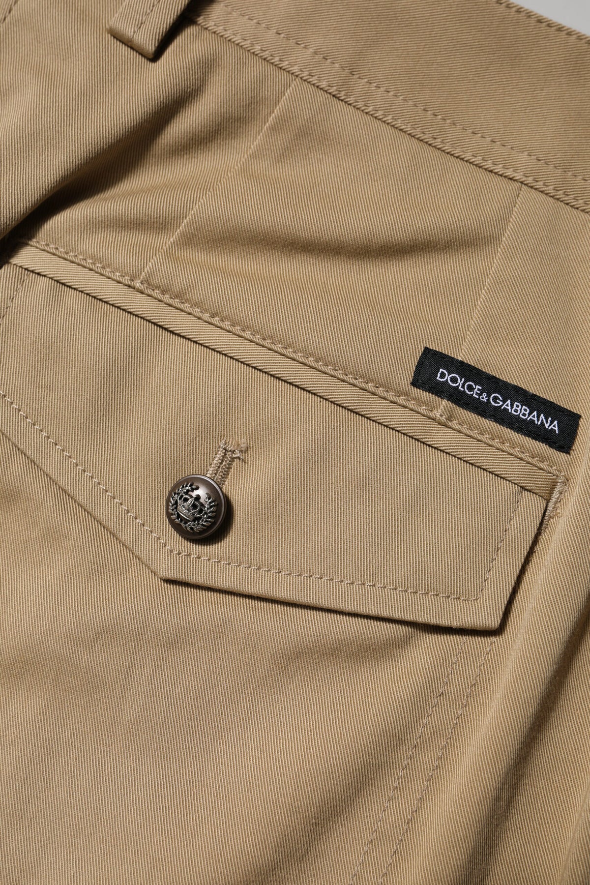 Dolce & Gabbana Brown Cotton Cargo Tapered Pants