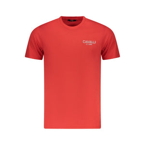 Cavalli Class Red Cotton Men T-Shirt
