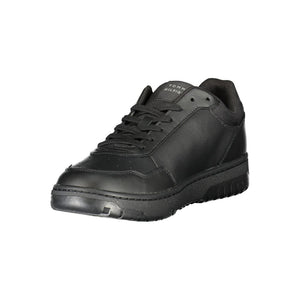 Tommy Hilfiger Black Leather Men Sneaker