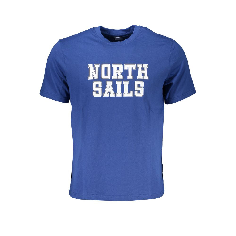 North Sails Blu Cotton Men T-Shirt
