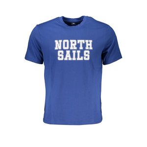 North Sails Blu Cotton Men T-Shirt