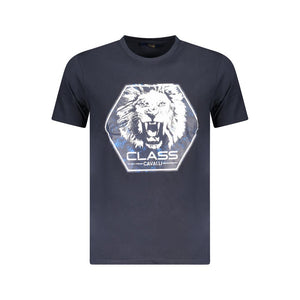 Cavalli Class Blue Cotton Men T-Shirt
