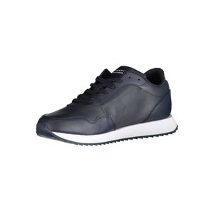 Tommy Hilfiger Blue Leather Men Sneaker