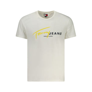 Tommy Hilfiger White Cotton Men T-Shirt