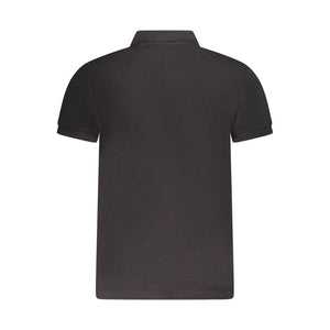 Cavalli Class Black Cotton Men Polo Shirt