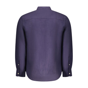 North Sails Blue Linen Men Shirt