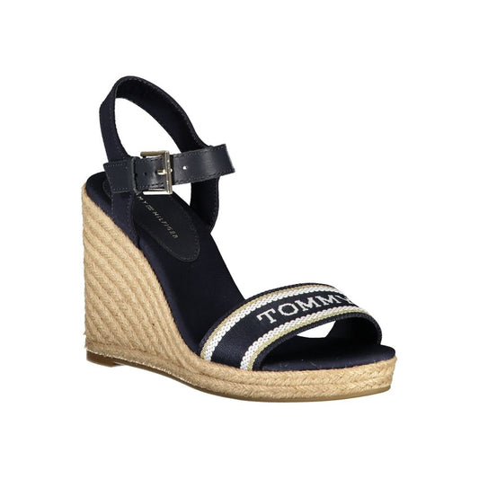 Tommy Hilfiger Blue Leather Women Sandal