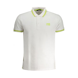 Cavalli Class White Cotton Men Polo Shirt