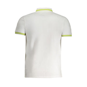 Cavalli Class White Cotton Men Polo Shirt