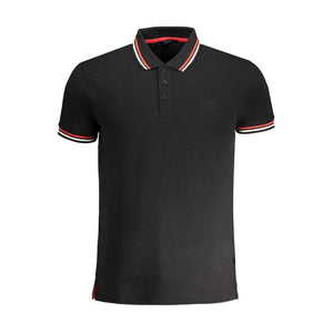 Cavalli Class Black Cotton Men's Polo Shirt