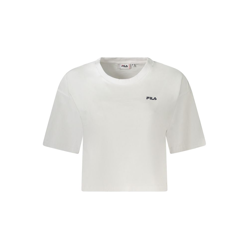 Fila White Cotton Women T-Shirt