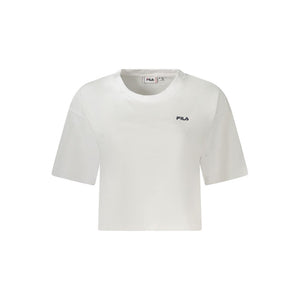Fila White Cotton Women T-Shirt