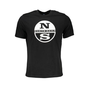 North Sails Black Cotton Men's T-Shirt