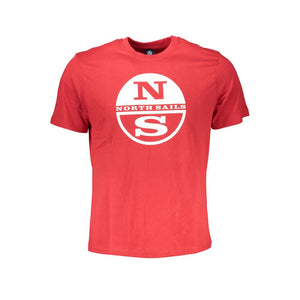 North Sails Red Cotton Men T-Shirt