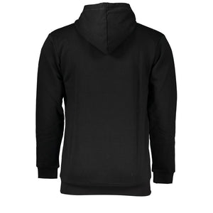 Sergio Tacchini Black Cotton Men's Hooded Sweater