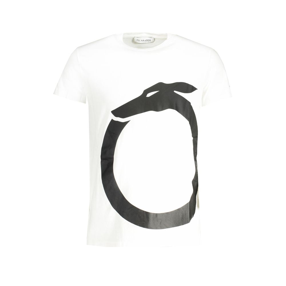 Trussardi White Cotton Men T-Shirt