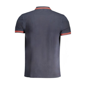 Cavalli Class Blue Cotton Men Polo Shirt