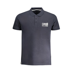 Cavalli Class Blue Cotton Men's Polo Shirt