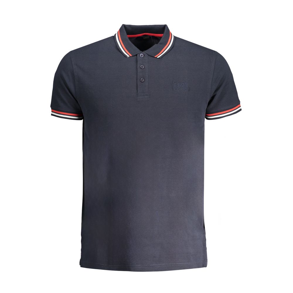Cavalli Class Blue Cotton Men's Polo Shirt