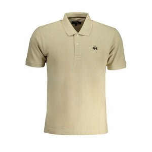 La Martina Beige Cotton Men Polo Shirt