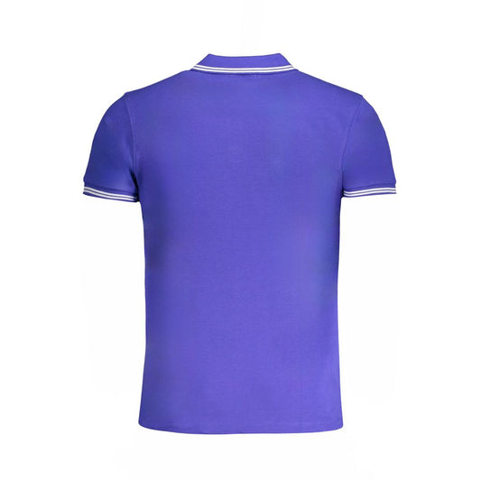 Cavalli Class Blue Cotton Men Polo Shirt