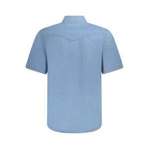 Wrangler Light Blue Cotton Men Shirt
