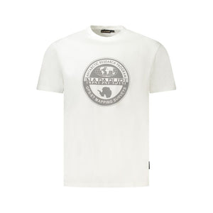 Napapijri White Cotton Men T-Shirt
