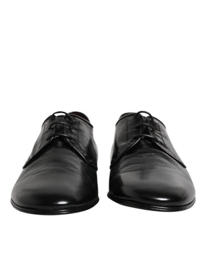 Dolce & Gabbana Black Leather Lace Up Derby Dress Formal Shoes