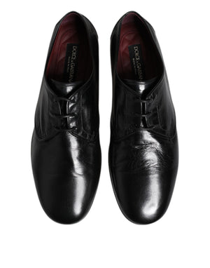 Dolce & Gabbana Black Leather Lace Up Derby Dress Formal Shoes