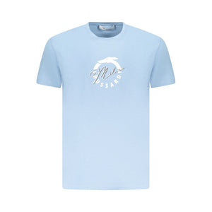 Trussardi Light Blue Cotton Men T-Shirt