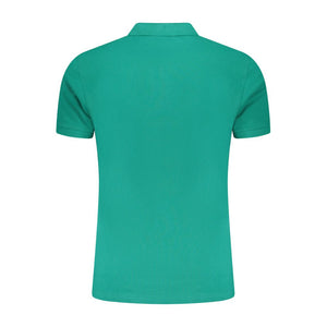 Cavalli Class Green Cotton Men Polo Shirt