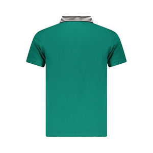 Cavalli Class Green Cotton Men Polo Shirt