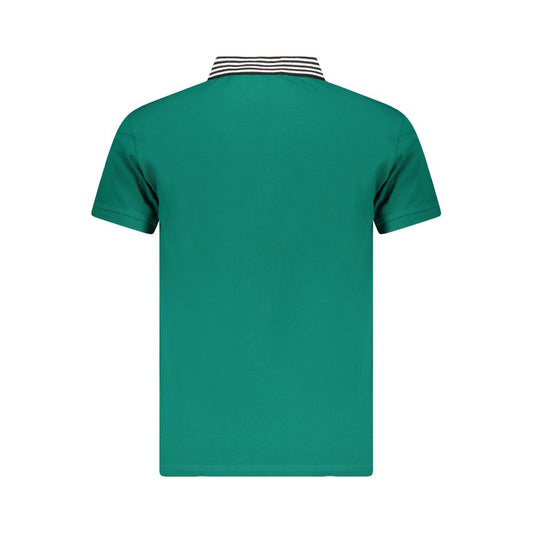 Cavalli Class Green Cotton Men Polo Shirt